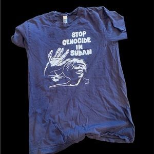 Vintage y2k T Shirt Navy Blue Size Small